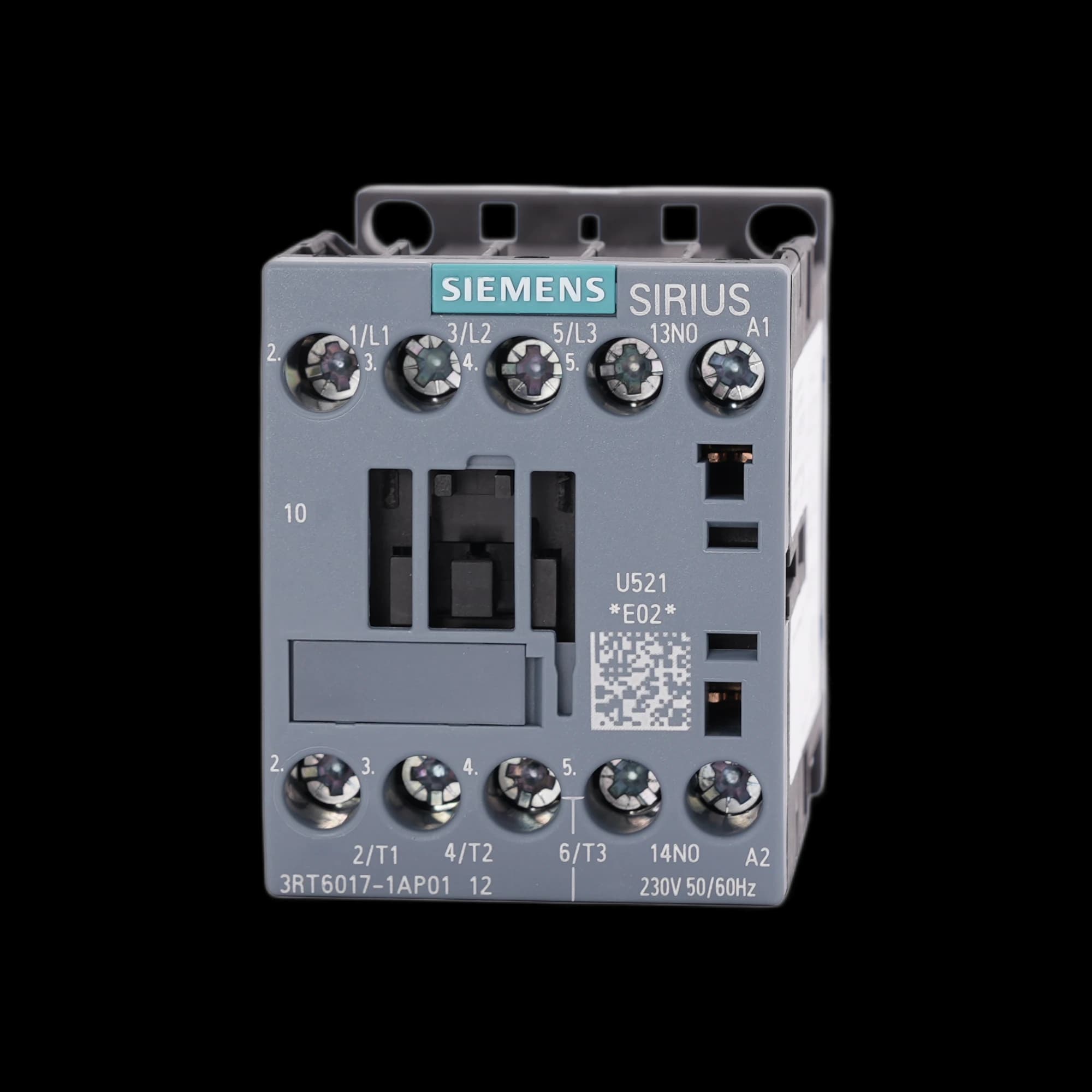 3RT6017-1AP01_Контактор 3P 12А 5.5кВт AC3 катушка, 230В AC, допконтакт 1НО, габарит S00 3RT6017-1AP01_Контактор 3P 12А 5.5кВт AC3 катушка, 230В AC, допконтакт 1НО, габарит S00