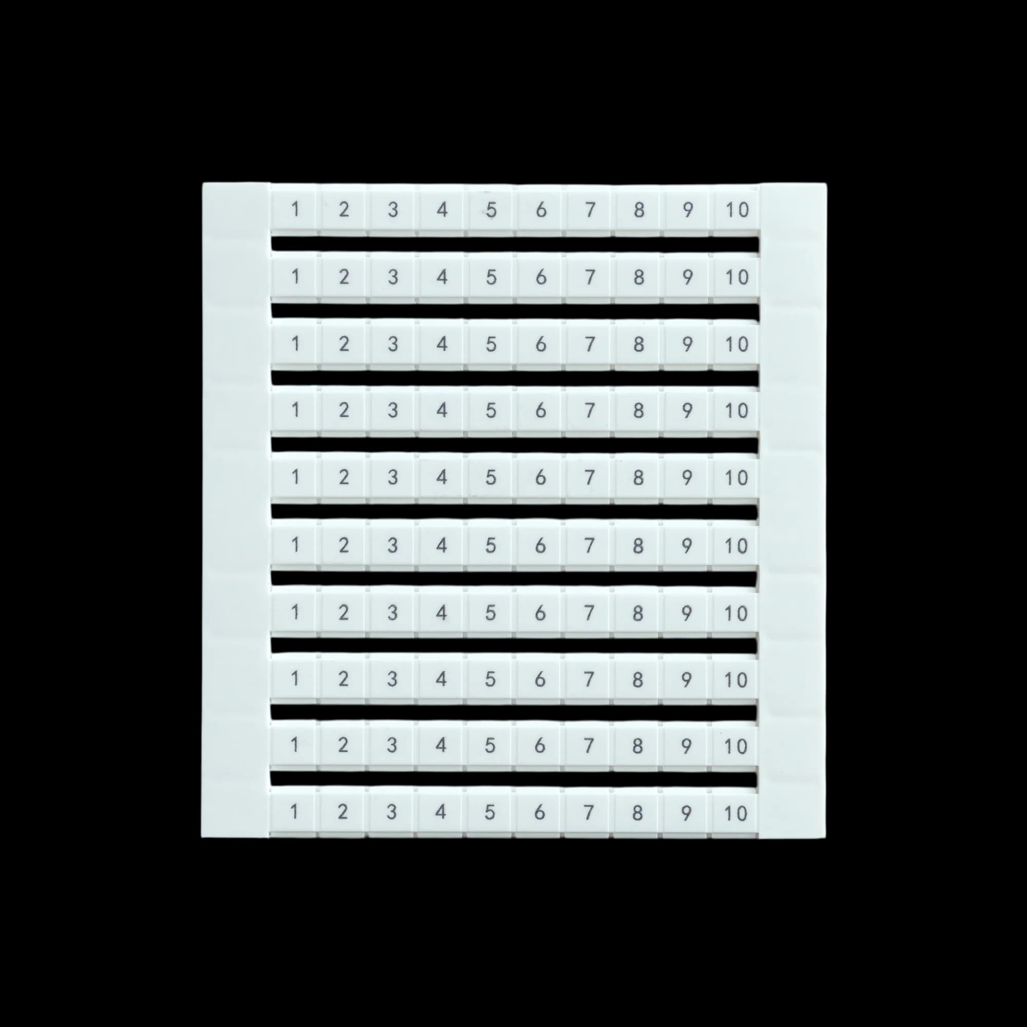 TMB6.2-100/1...10_Маркировка для клемм серии TC, TP с сечением 4мм², с нумерацией 1-10 TMB6.2-100/1...10_Маркировка для клемм серии TC, TP с сечением 4мм², с нумерацией 1-10