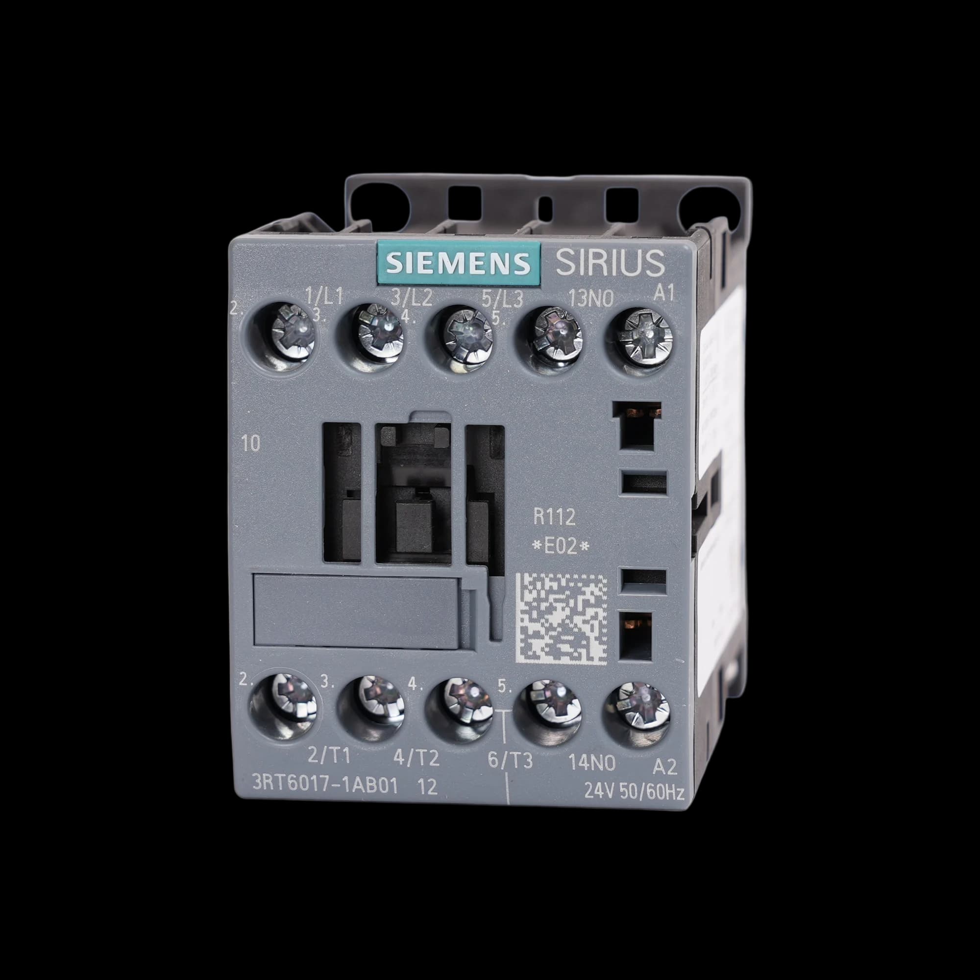 3RT6017-1AB01_Контактор 3P 12А 5.5кВт AC3 катушка, 24В AC, допконтакт 1НО, габарит S00 3RT6017-1AB01_Контактор 3P 12А 5.5кВт AC3 катушка, 24В AC, допконтакт 1НО, габарит S00