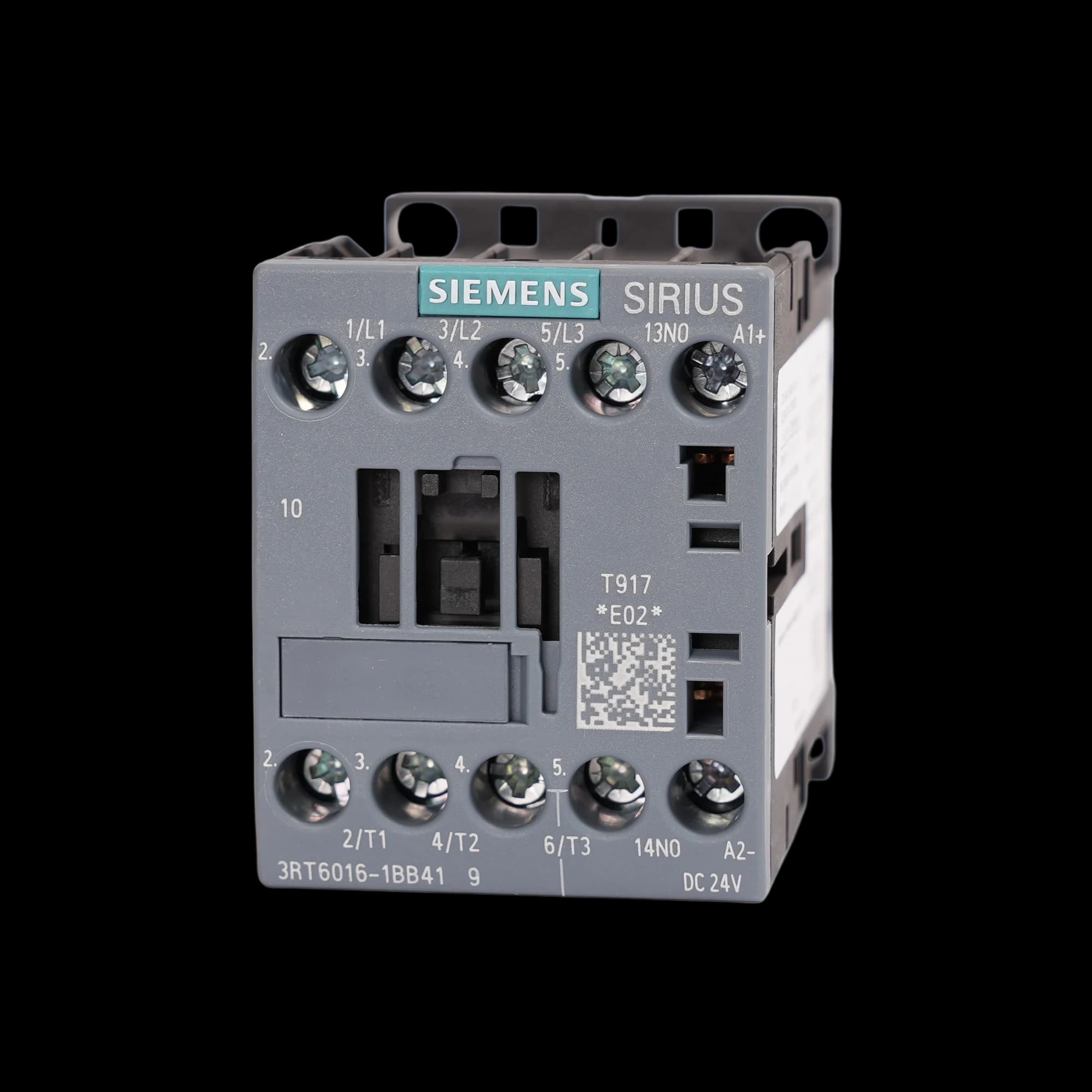 3RT6016-1BB41_Контактор 3P 9А 4кВт AC3 катушка, 24В DC, допконтакт 1НО, габарит S00 3RT6016-1BB41_Контактор 3P 9А 4кВт AC3 катушка, 24В DC, допконтакт 1НО, габарит S00