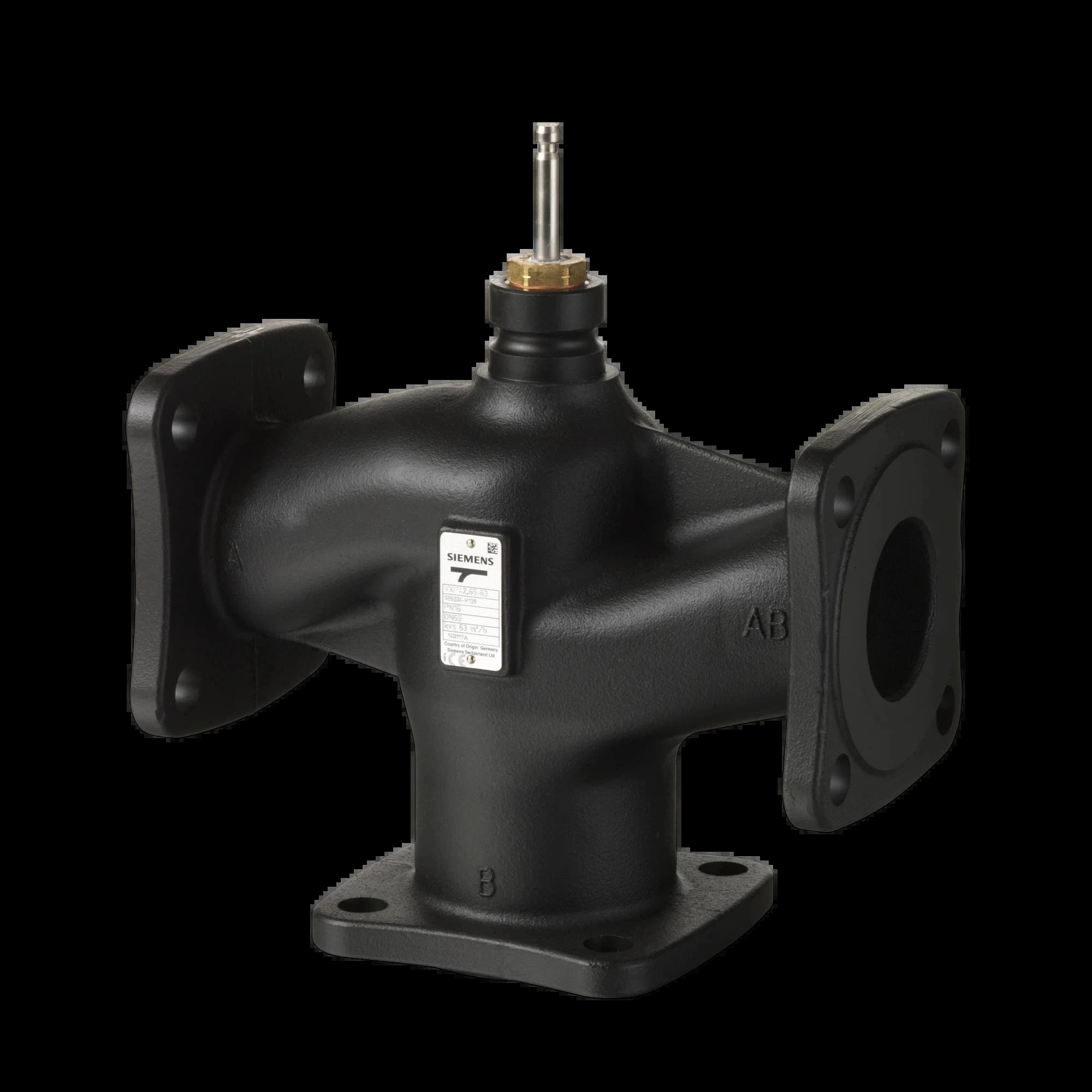 VXF42.150-315_Трёхходовой седельный клапан Acvatix фланцевый PN16, DN150, kvs 315 м³/ч_1