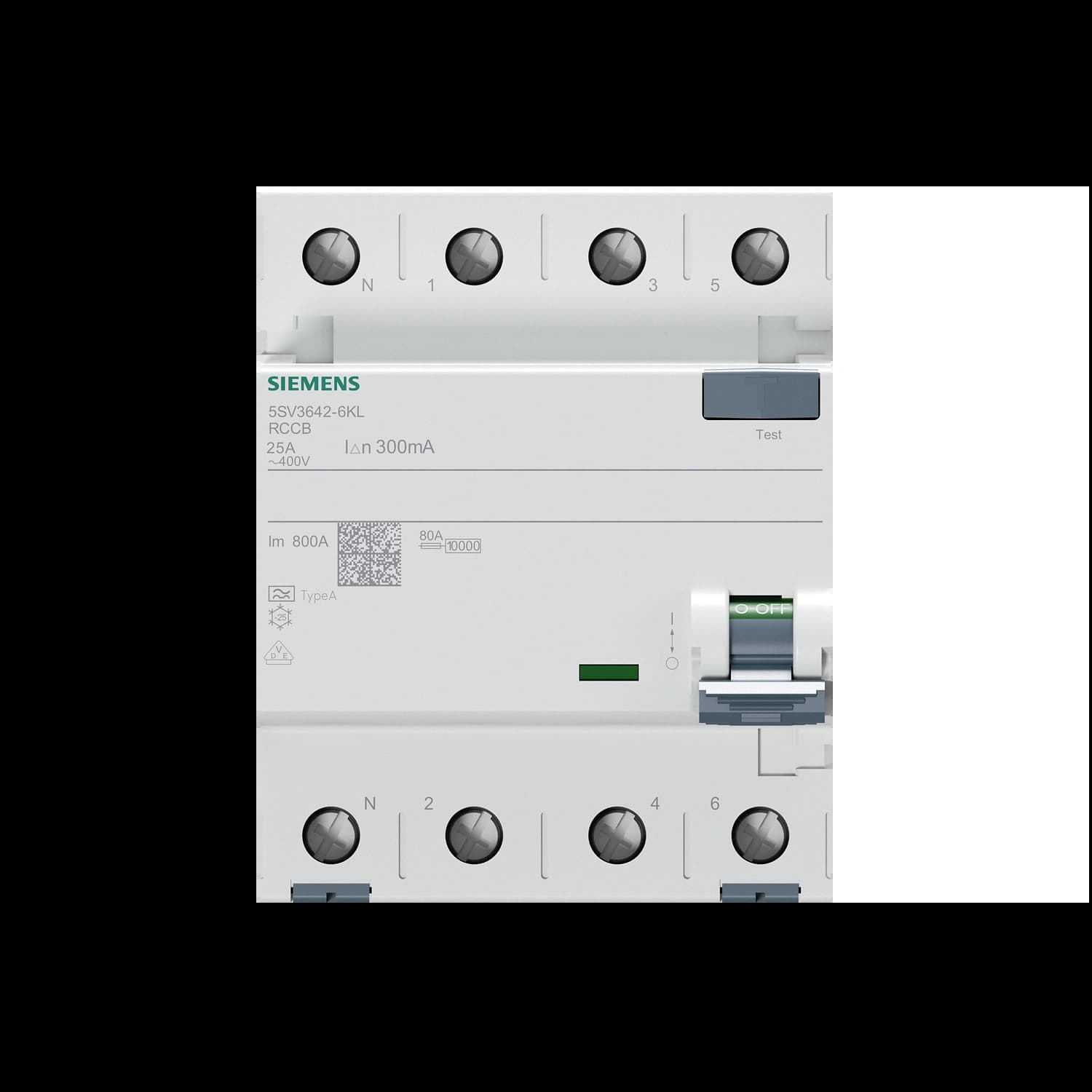5SV3642-6_УЗО 3P+N, 25A, 300мА, тип «A»_5