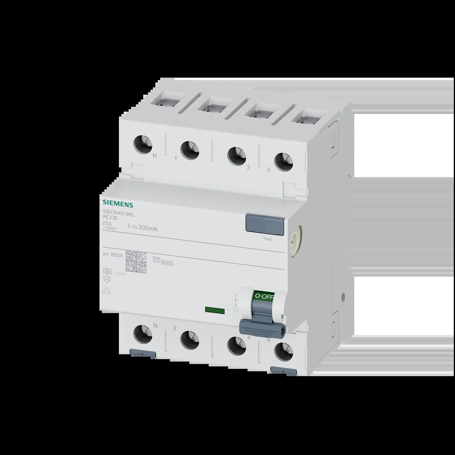 5SV3642-6_УЗО 3P+N, 25A, 300мА, тип «A»