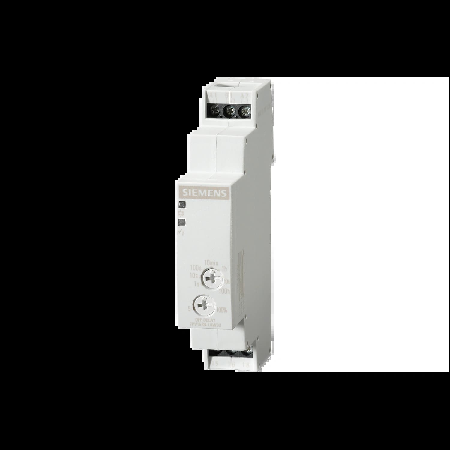 7PV1538-1AW30_Реле времени, задержка отключения, 0,05с-100ч, 12-240В AC/DC, 1ПК