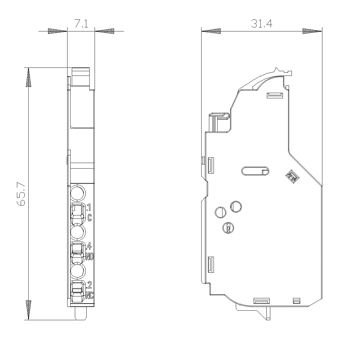 3VA9988-0AB12_Контакт аварийный 1ПК, 6А при 230В АС или 4А при 24В DС_2