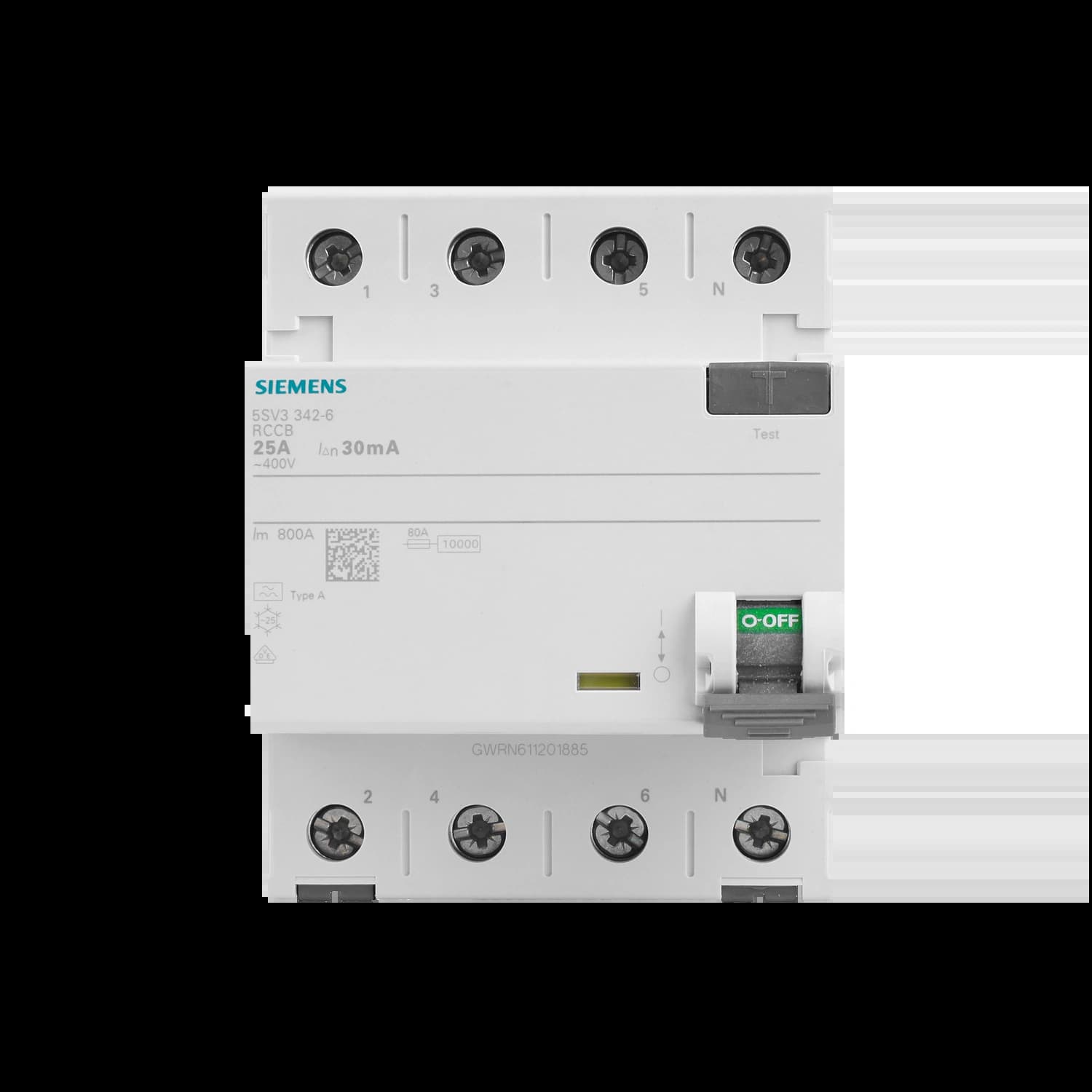 5SV3342-6_УЗО 3P+N, 25A, 30мА, тип «A»_4
