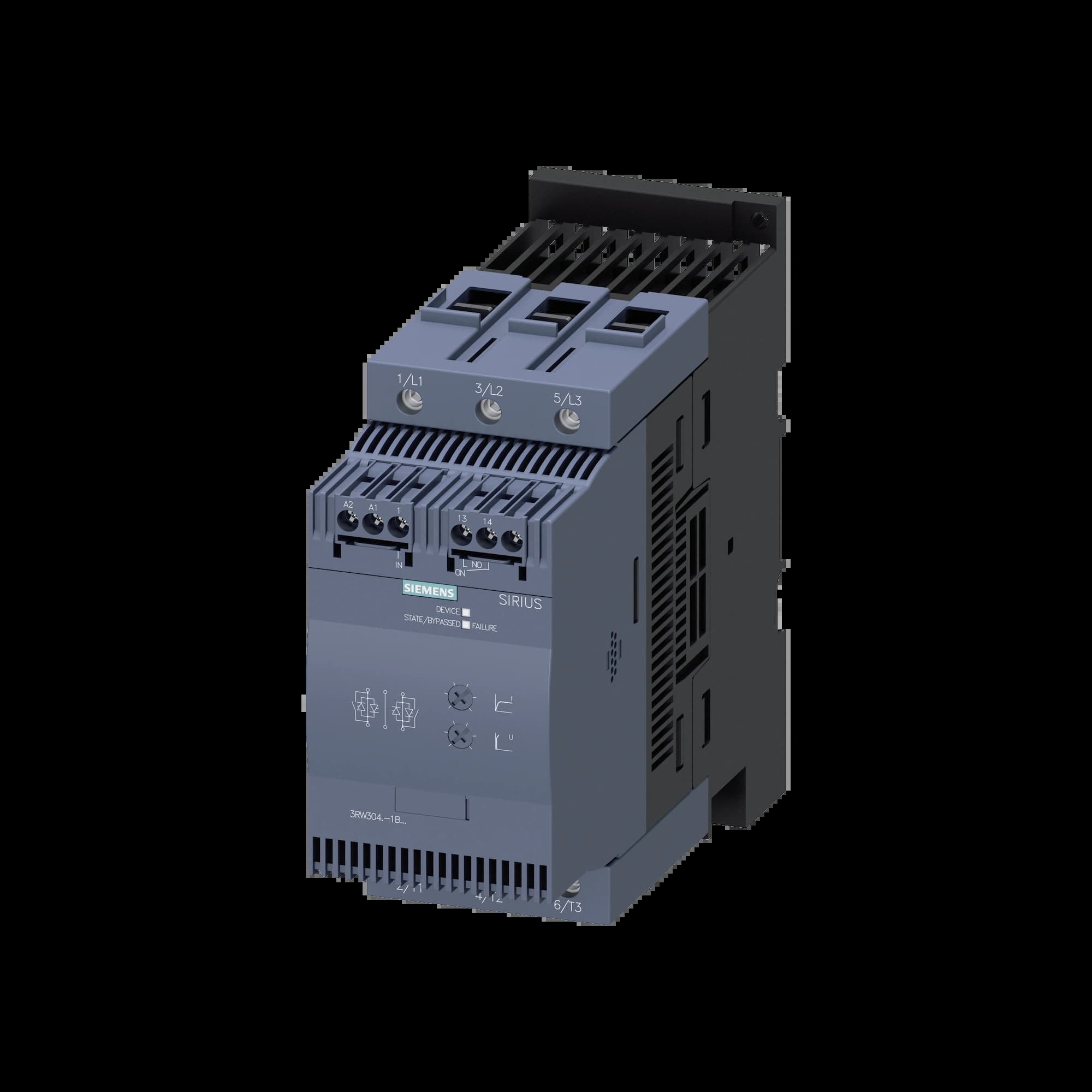 3RW3046-1BB14_Устройство плавного пуска SIRIUS 45кВт 80А 380В габарит S3 базовый функционал_1
