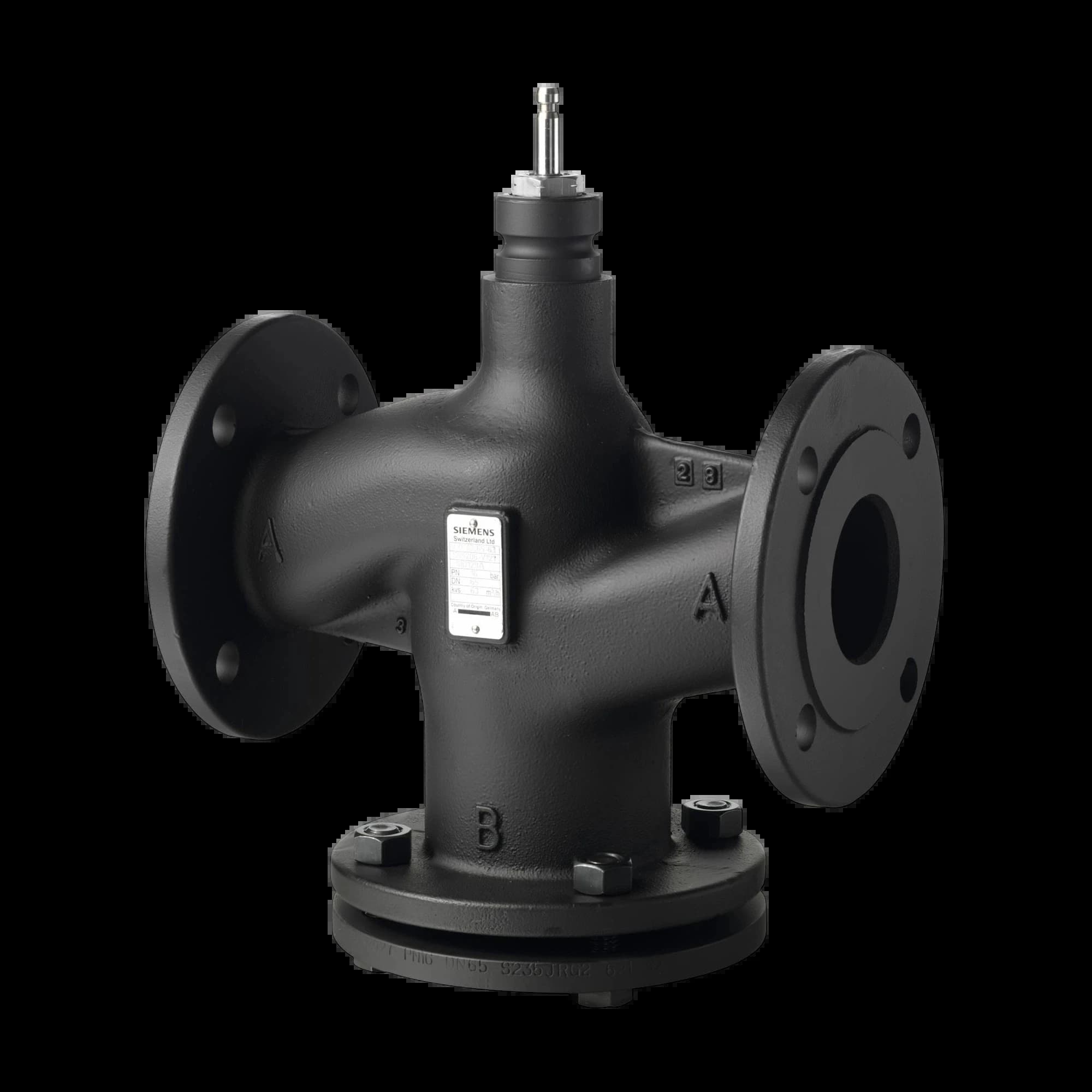 VVF43.125-220K_Двухходовой седельный клапан Acvatix фланцевый PN16, DN125, kvs 220 м³/ч с компенсацией давления_1