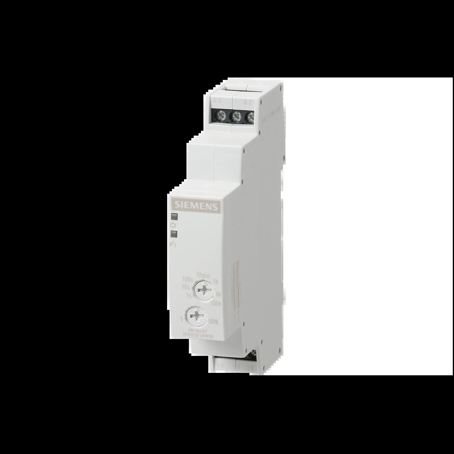 7PV1518-1AW30_Реле времени, задержка включения, 0,05с-100ч, 12-240В AC/DC, 1ПК