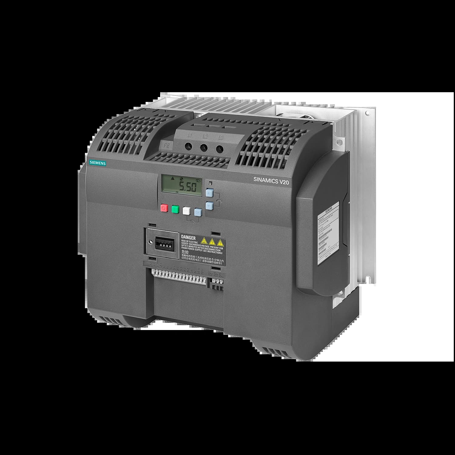 6SL3210-5BE31-5UV0_Преобразователь частоты SINAMICS V20 15 кВт 380В Modbus-RTU без ЭМС фильтра