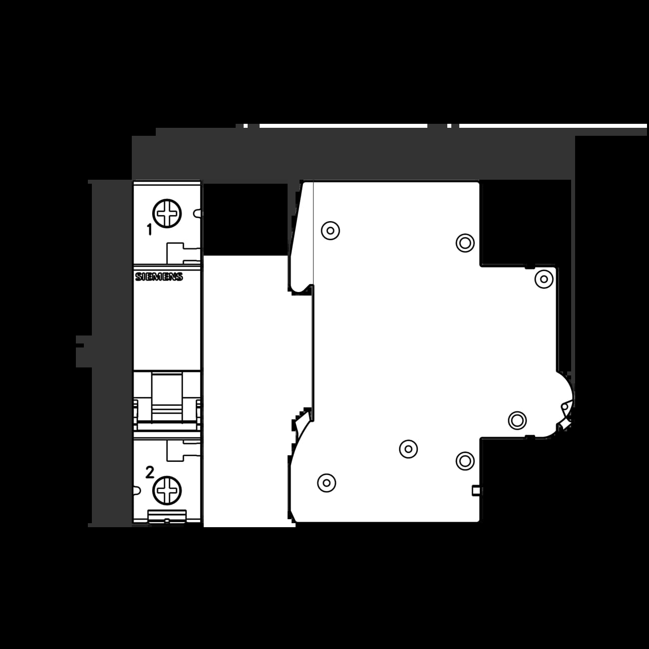 5SL6105-7_Автомат 1P, 0.5А, кривая «C», 6кА (C0.5)