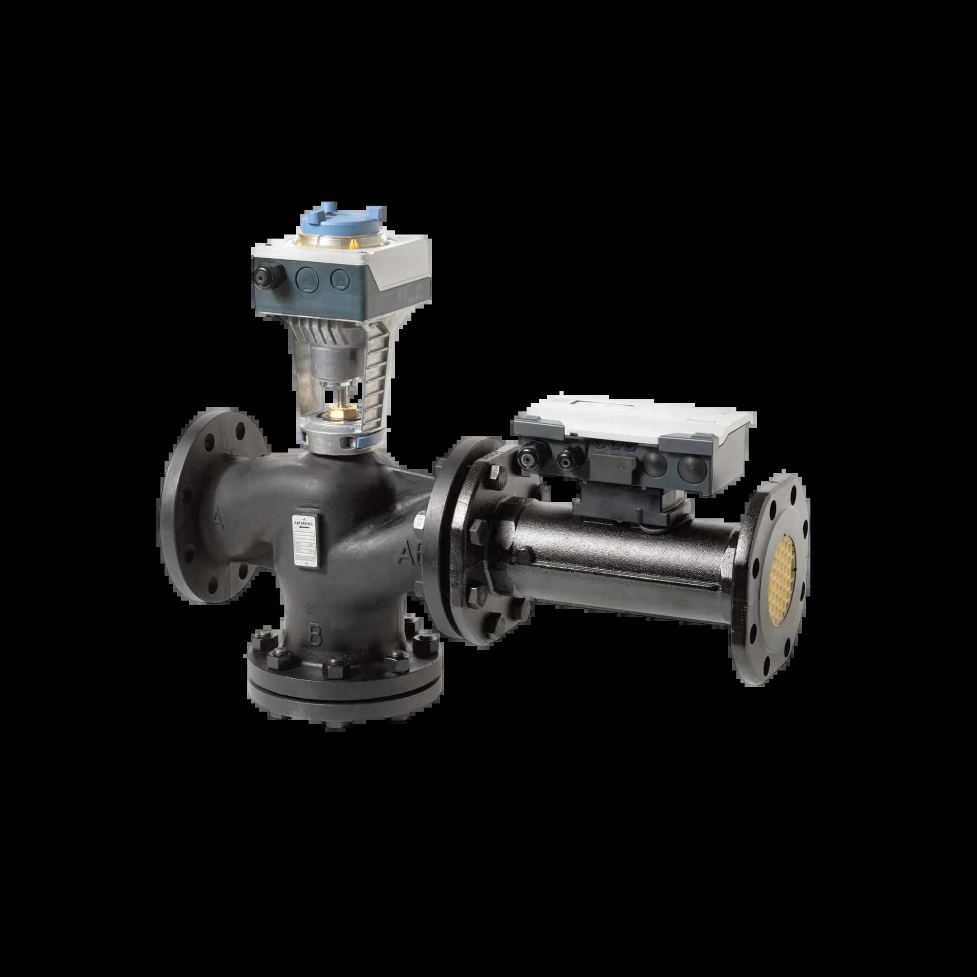 EVF4U20E080_Интеллектуальный клапан Acvatix 2х ходовой PN16 DN80 расход 48 м³/ч_1