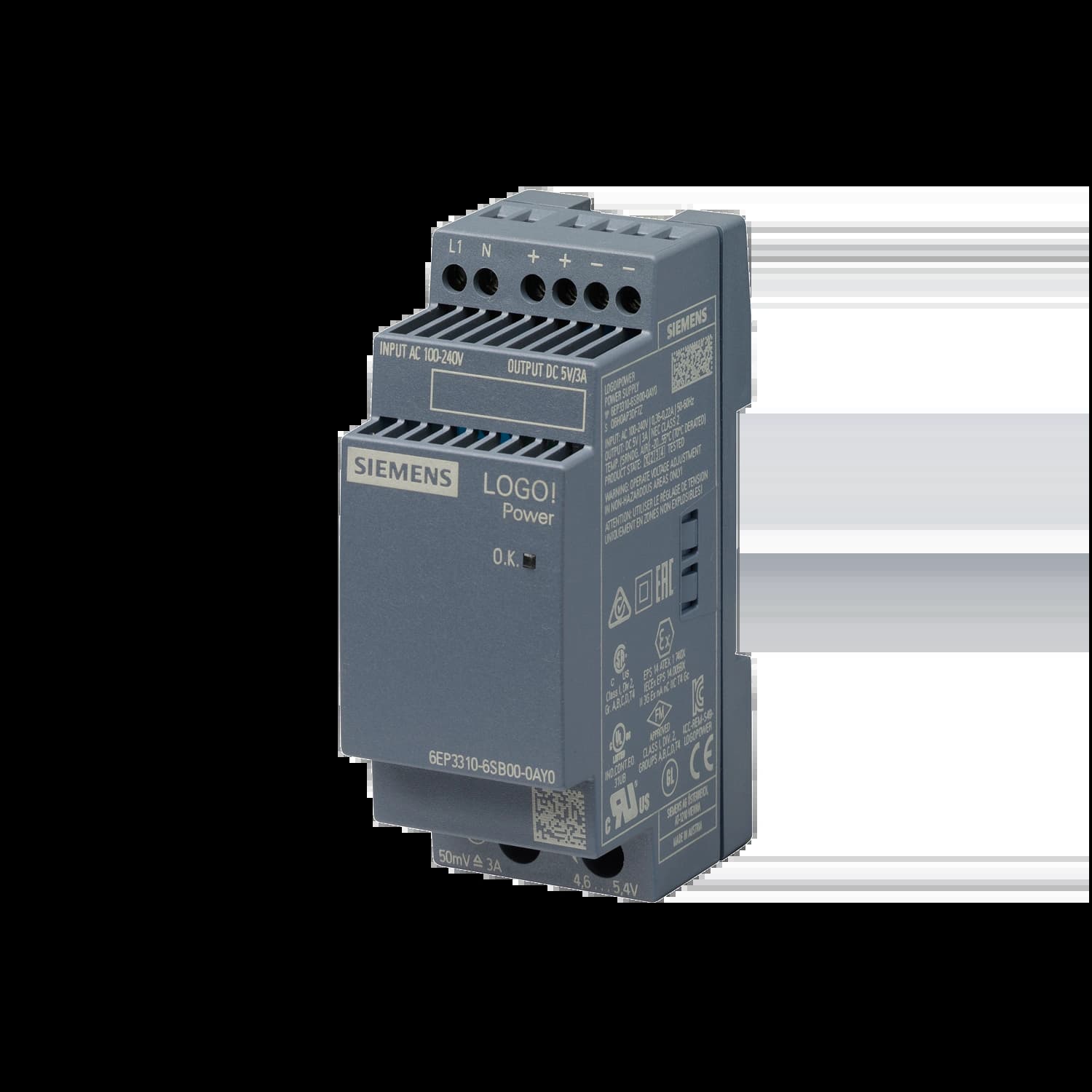 6EP3310-6SB00-0AY0_Блок питания LOGO!Power 1AC/5VDC/3A_1