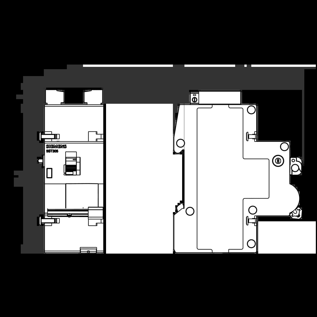 5ST3055_Привод дистанционный, 2MW,  Power 12-30В АС, 12-48В DC