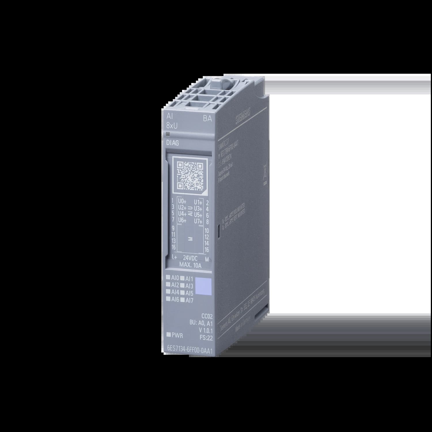 6ES7134-6FF00-0AA1_Модуль ввода ET 200SP AI8xU BA_1