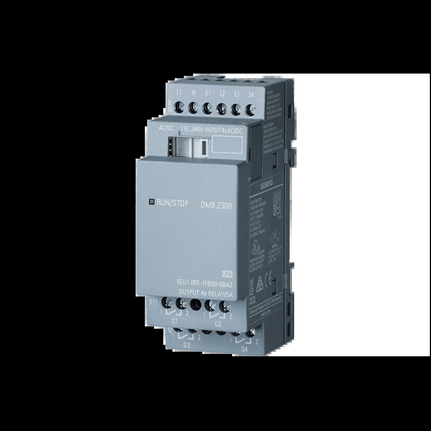 6ED1055-1FB00-0BA2_Модуль расширения LOGO! DM8 230R, 2 MW, 4DI/4DO