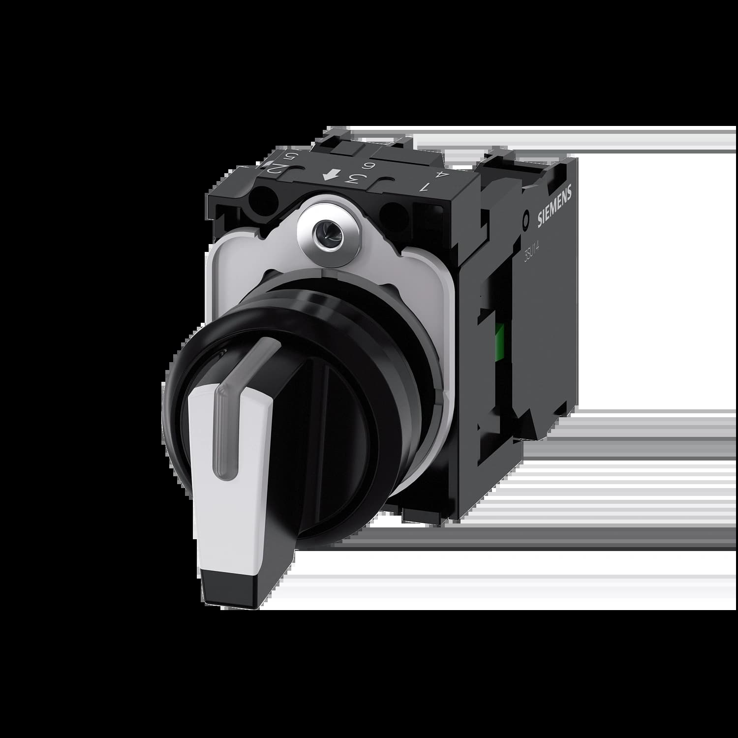 3SU1100-2BM60-1NA0_Переключатель, черный, с самовозратом, 3 положения, 2НО