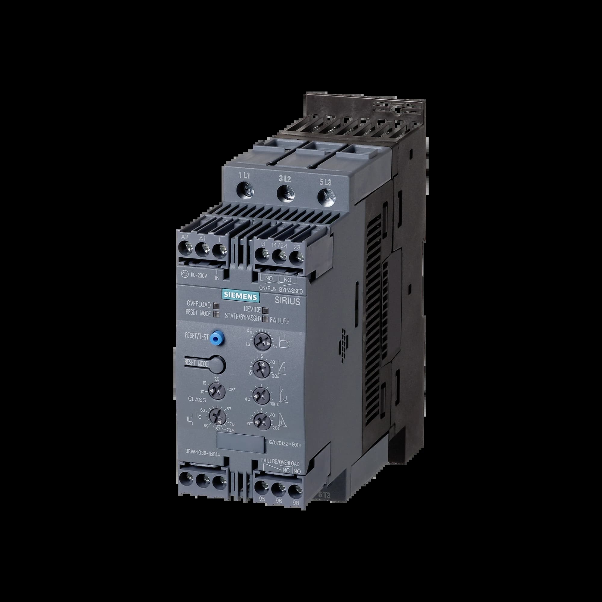 3RW4038-1BB14_Устройство плавного пуска SIRIUS 37кВт 72А 380В габарит S2 базовый функционал_3